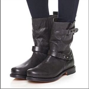 rag & bone black leather boots 38